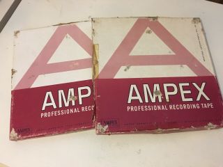 Vintage Ampex Professional Recording Tape Reels (x2) - 1/4 " X 1800 