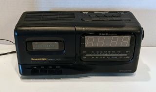 Vintage Soundesign 3832b Am/fm Clock Radio/cassette Player Read