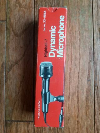 Vintage Realistic Highball 7 Dynamic Microphone Radio Shack 33 - 986a Nib Tawain