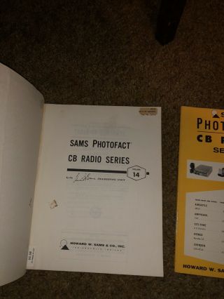 Two From 1969 SAMS Photofact CB Radio Series Vol.  14 &15 Many Brands And Models 3