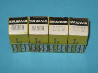 6au6 A - Sylvania Brand - Tv Audio Guitar Amplifier Ham Radio Tube - - Set Of (4)