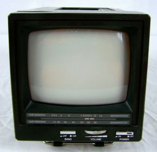 Goldbeam 5 " Portable Tv Black & White Screen No Adapter Parts