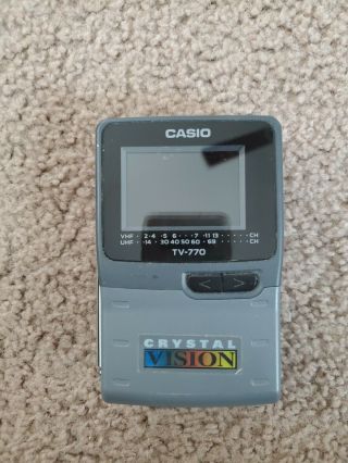 Casio Crystal Vision Pocket Color Tv - 770 Vintage Collectable Item