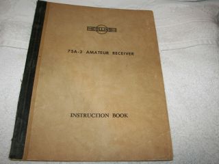 Collins 75a - 2 Amateur Receiver Factory Instruction Book & Schematic Ham Radio
