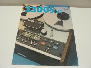 1973 Teac 3300s Reel Tape Deck Sales Brochure