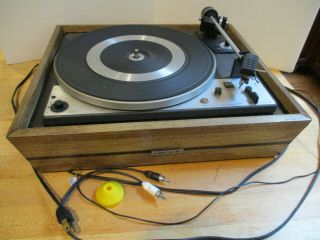 Vintage United Audio Dual 1225 Turntable 33/45 Rpm Wood Base C 1974