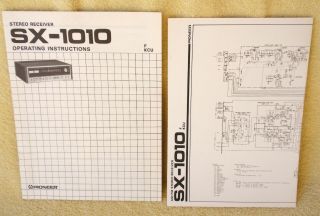 Pioneer Sx - 1010 Receiver Operating Instructions With Schematic