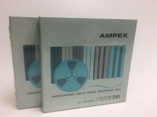 2 Ampex Professional Audio Visual Recording Tape 1/4 " X 600 
