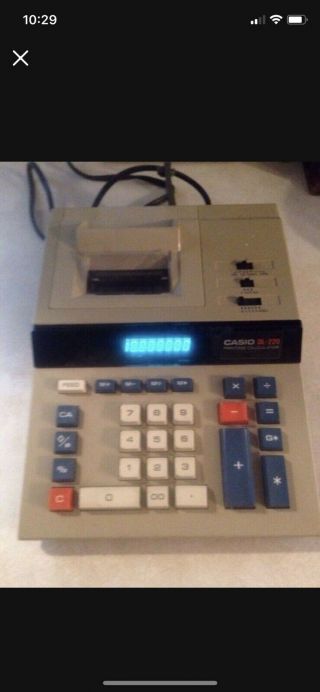Casio Dl - 220 Vintage 12 - Digits Electronic Printing Calculator Adding Machine