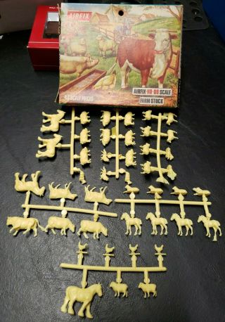 Vintage Airfix Farm Stock Oo & Ho 43 Scale Animals Complete