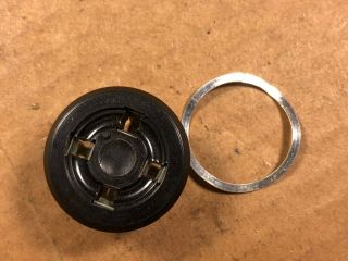 Nos Vintage Amphenol Black 4 - Pin Vacuum Tube Socket W/ Mounting Ring (qty Avail)