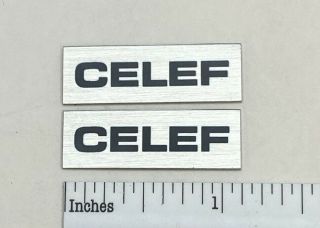 Celef Speaker Grill Badge Logo Black & Silver Custom Aluminum Pair