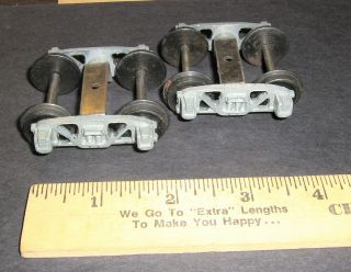 Vintage O Scale Metal Trucks,  4 - Wheel,  For Freight Or Box Car,  Caboose C