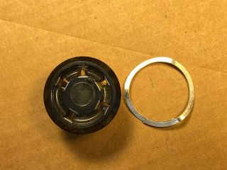 Nos Vintage Amphenol Black 5 - Pin Vacuum Tube Socket W/ Mounting Ring (qty Avail)