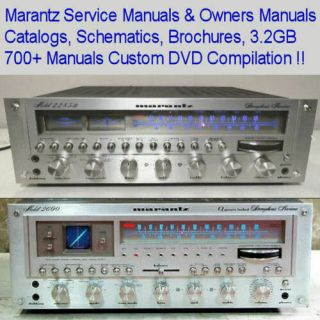 Marantz Service Manuals,  Amplifier Receiver Tuner,  Vintage Audio Repair Dvd 4