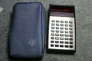 Vintage Texas Instruments Ti - 30 Calculator,  &,  With Case