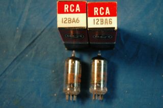 (two) Rca 12ba6 Vacuum Tubes Amplifier Radio - -