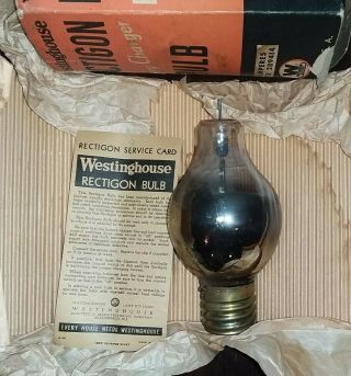 Westinghouse Rectigon Battery Charger Bulb / 6 Amperes 289414 / Orig Box & Card