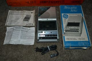 Ge Silhouette Series Slim Ac/dc Portable Cassette Recorder Model 3 - 5157
