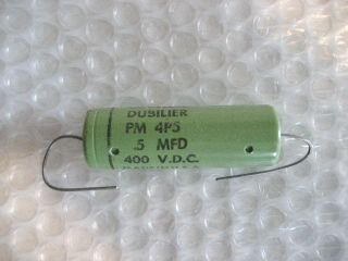 1 X Nos.  5uf @ 400 Vdc Cornell Dubilier " Greenie " Mylar Tone Capacitors 1960s