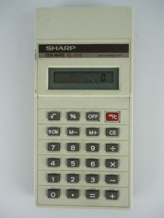 Sharp El - 220 Elsi Mate Vintage Calculator Elsimate -