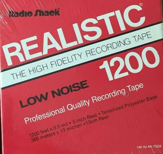 Radio Shack Realistic Ln Reel To Reel Tape,  Lp,  7 " Reel,  1800 Ft,