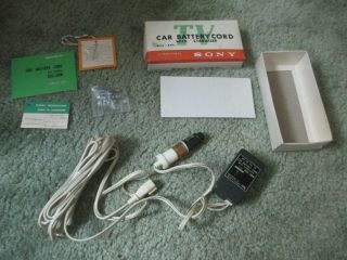 Vtg Nos Sony Dcc - 2a Car Battery Cord With Stabilizer Transistor Tv Japan Nib