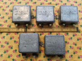 5 Vintage Cornell Dubilier Capacitors 2mfd 600 Vdc Cp53b1ef205v