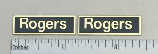 Rogers Ls 3/5a Speaker Grill Badge Logo Black & Gold Custom Aluminum Pair