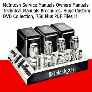 Mcintosh 750,  Service Manuals Owners Schematics Catalogs Hifi Audio Repair