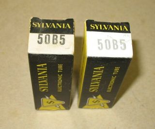 2 Nos Sylvania 50b5 Radio Tubes