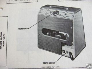 Masco Map - 105n Musical Instrument Amplifier Photofact
