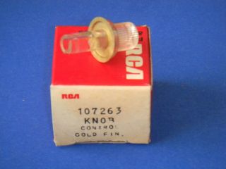 Vintage RCA 107263 TV Fine Tuning Knob for 1963 Black & White TV Gold Trim NOS 2