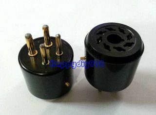 1pc 4 - Pin Bakelite Vacuum Tube Socket Adapter Converter 8 - Pin To 4 - Pin