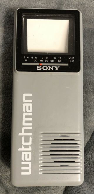 Sony Watchman Tv Model Fd - 10a Handheld Portable Vhf / Uhf Television