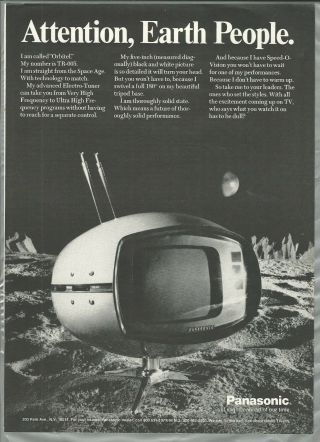 1971 Panasonic Advertisement,  For Orbitel Tv Set,  Model Tr - 005