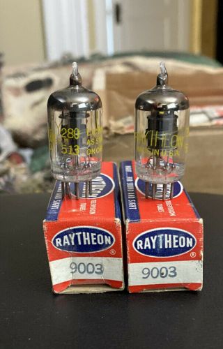 Matched Pair Raytheon 9003 Vacuum Tube Nos/nib
