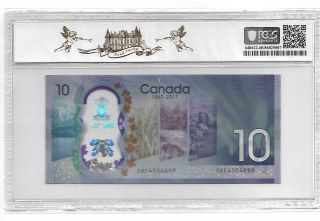 Canada/Bank of Canada 2017 10 Dollars 150th Anniversary PCGS 68 PPQ 2