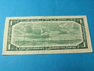 RARE RADAR NOTE - 1954 Bank of Canada 1 Dollar Note - I /Z 1444441 3
