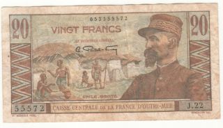 French Equatorial Africa 20 Francs 1947 P - 22
