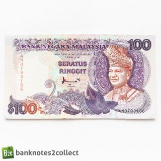 Malaysia: 1 X 100 Malaysian Ringitt Banknote.