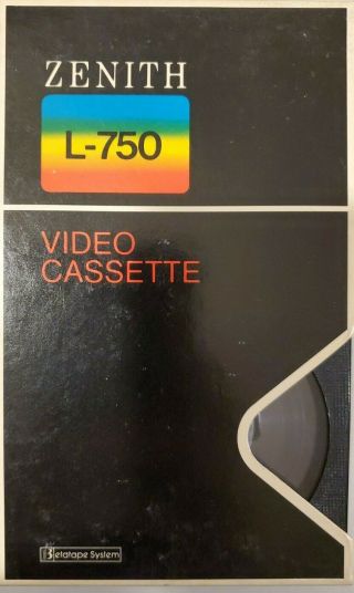 1 Zenith Betamax L - 750 Video Tape Tv Home Recording As Blank Altered States