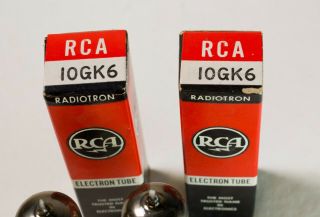 Pair (2) Nos Rca 10gk6 Vacuum Tubes - Box - Old Stock - Nib