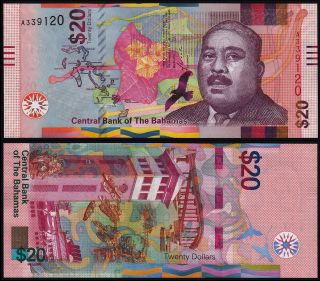 Bahamas 20 Dollars (p) 2018 Unc