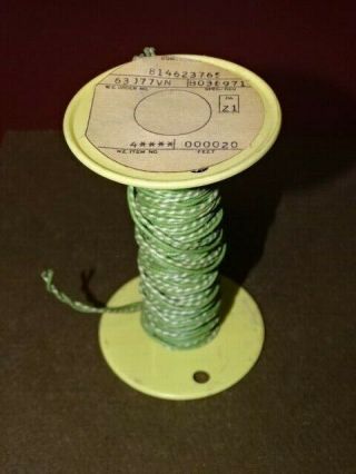 Western Electric Switchboard Wire,  Partial Spool,  Dual Green/green - White
