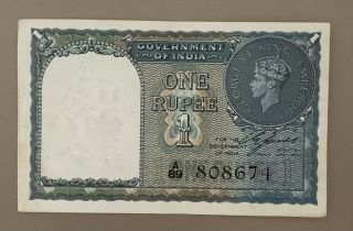British India - 1940 - 1 Rupee - P: 25a - No Holes - Ef Or Better