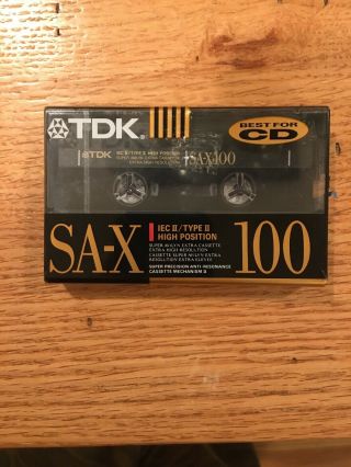 Tdk Sa - X 100 Ultra High Resolution Cassette Tape Rare Great For Cds