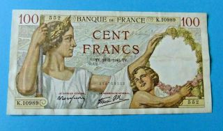 1940 Banque De France 100 Francs - Ef 40