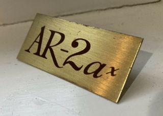 Acoustic Research Ar - 2ax Speaker Logo - Badge - Emblem / 1 Avail.