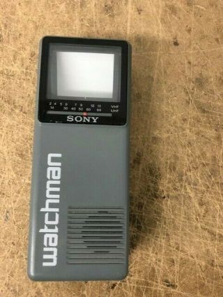Vintage Sony Watchman Model: Fd - 10a Handheld Portable Tv